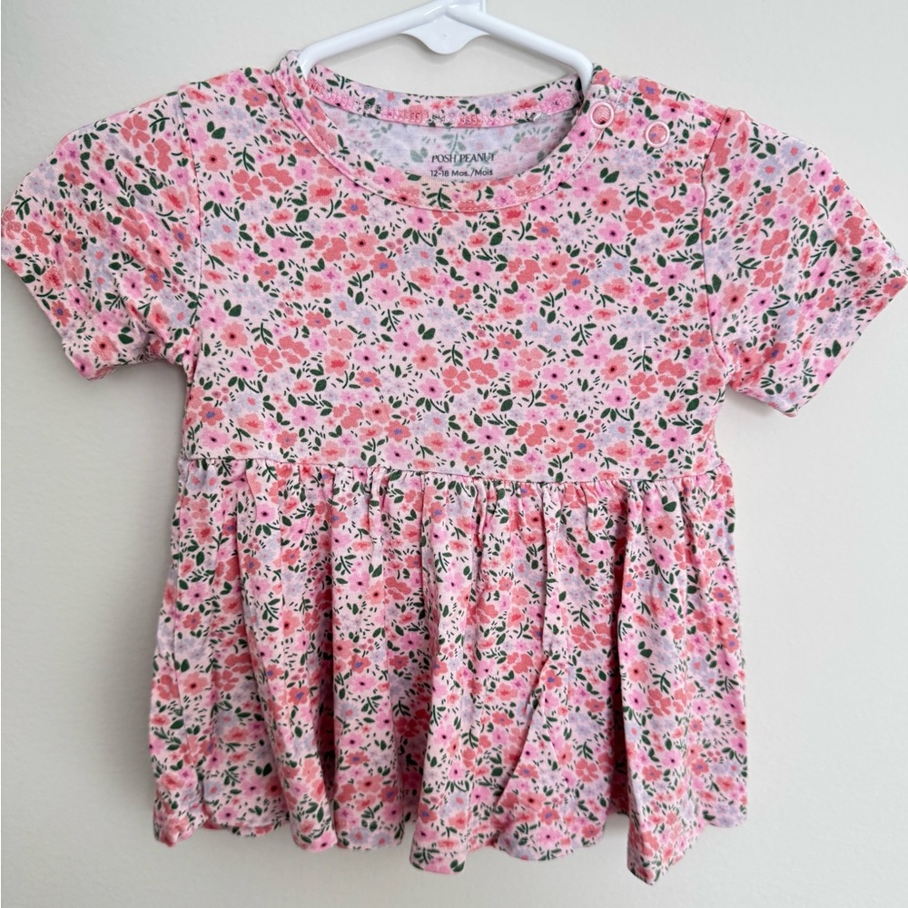 Posh Peanut Pink Floral Short Sleeve Tee